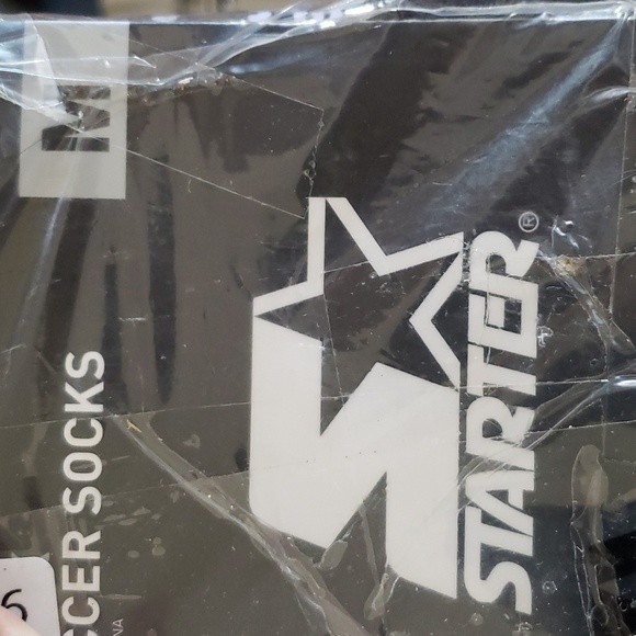 Starter Youth 2 Pairs Soccer Socks Black with White Trim Size M - Picture 5 of 5